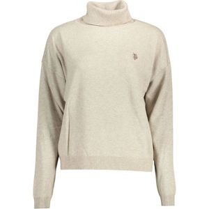 U.s. Polo Assn., Dames, Truien, Beige, Maat: XL Wol,