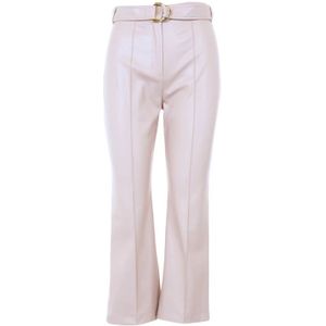 Liu Jo, Dames, Broeken, Beige, Maat: 2XS Leer,