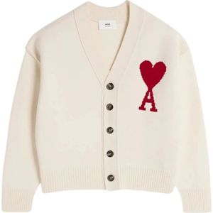 Ami Paris, Heren, Truien, Beige, Maat: M