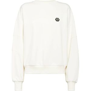 Philipp Plein, Dames, Sweatshirts & Hoodies, Beige, Maat: XS Fleece,