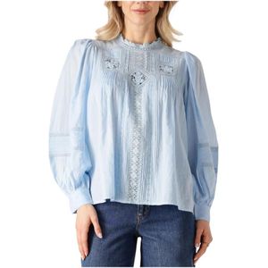 Vanessa Bruno, Dames, Blouses & Shirts, Blauw, Maat: 2XS Katoen,