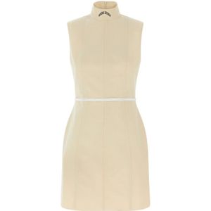 Moschino, Dames, Jurken, Beige, Maat: XS Katoen,