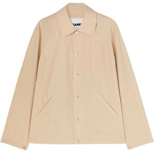 Jil Sander, Heren, Jassen, Beige, Maat: L Katoen,