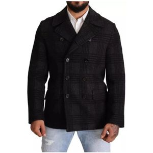 Dolce & Gabbana, Heren, Mantels, Zwart, Maat: M Katoen,