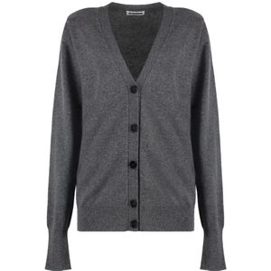 Jil Sander, Dames, Truien, Grijs, Maat: M Kasjmier,