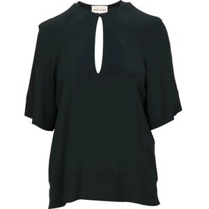 Semicouture, Dames, Tops, Zwart, Maat: 2XS