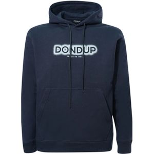 Dondup, Heren, Sweatshirts & Hoodies, Blauw, Maat: M Katoen,