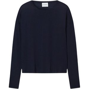 Closed, Dames, Sweatshirts & Hoodies, Blauw, Maat: M Zijde,