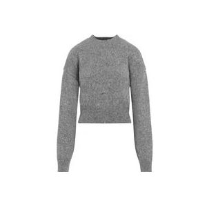 Jacquemus Grijze Alpaca Wol Trui , Gray , Dames , Maat: L