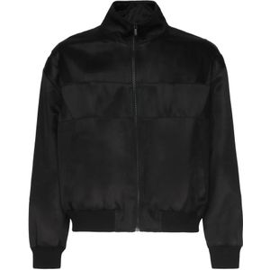 Saint Laurent - Satijnen Bomberjack - Zwart - Heren - Casual Fit