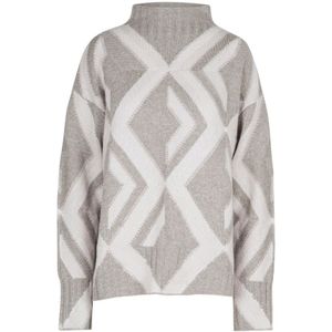 Alpha Studio, Dames, Truien, Grijs, Maat: S Wol,