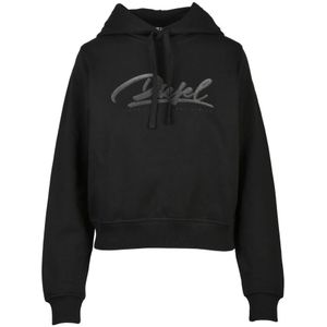 Diesel, Dames, Sweatshirts & Hoodies, Zwart, Maat: L Katoen,