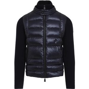 Moncler Donkerblauwe Stijlvolle Cardigan , Blue , Heren , Maat: S