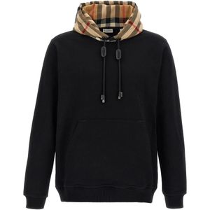Burberry, Heren, Sweatshirts & Hoodies, Zwart, Maat: M Katoen,