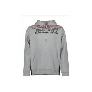 Burberry Gedrukte hoodie voor mannen , Gray , Heren , Maat: XS