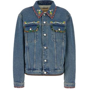 Valentino Garavani, Heren, Jassen, Blauw, Maat: M Katoen,