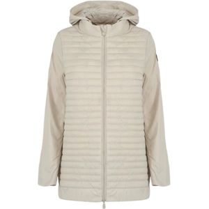 Save The Duck, Dames, Jassen, Beige, Maat: 2XL Nylon,