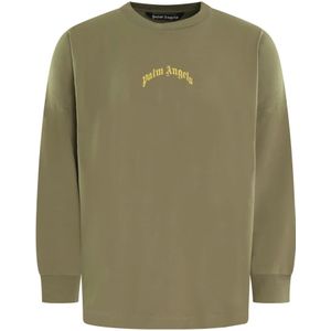 Palm Angels, Heren, Tops, Groen, Maat: M
