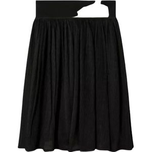 Tory Burch, Dames, Rokken, Zwart, Maat: S Viscose,