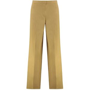 Pinko, Dames, Broeken, Beige, Maat: XS Linnen,