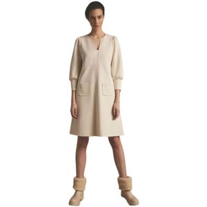 Summum Woman, Dames, Jurken, Beige, Maat: S Viscose,