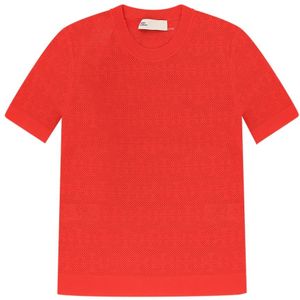 Tory Burch, Dames, Tops, Rood, Maat: L Viscose,