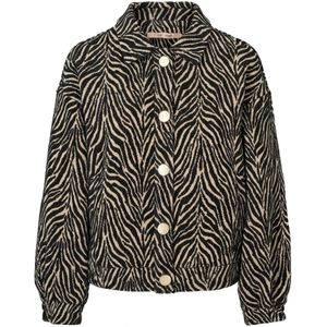 RUE de Femme - Zwarte Zebra Bomberjack - Dames - Polyester