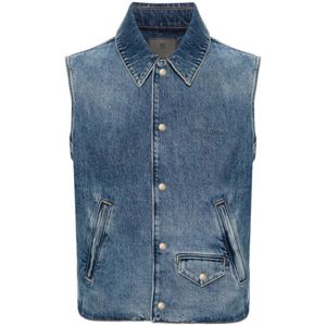 Givenchy, Heren, Jassen, Blauw, Maat: L Denim,