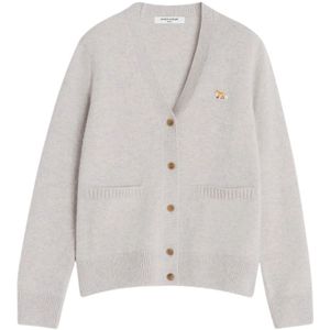 Maison Kitsuné, Dames, Truien, Grijs, Maat: M Wol,
