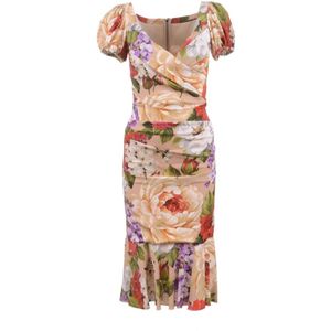 Dolce & Gabbana, Dames, Jurken, Beige, Maat: 3XL