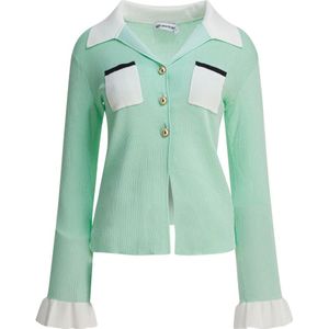 Self Portrait, Dames, Truien, Groen, Maat: M Viscose,