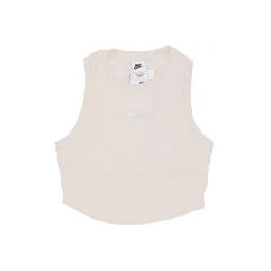 Nike Essentials Ribbed Tank Top Lt Orewood , Beige , Dames , Maat: M