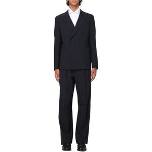 Emporio Armani, Heren, Pakken, Blauw, Maat: XL Wol,