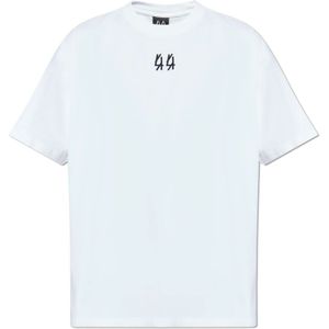 44 Label Group, Heren, Tops, Wit, Maat: 2XL Katoen,