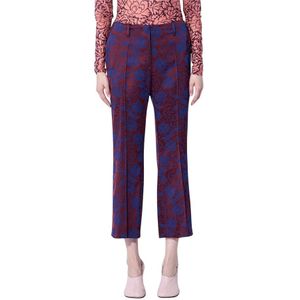 Dries Van Noten, Dames, Broeken, Veelkleurig, Maat: L Leer,