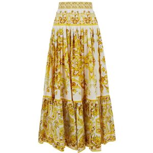 Dolce & Gabbana, Dames, Rokken, Geel, Maat: XS Katoen,