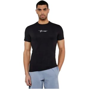 Guess, Heren, Tops, Zwart, Maat: S Katoen,