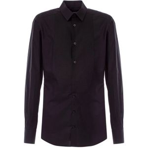 Dolce & Gabbana, Heren, Overhemden, Zwart, Maat: XL