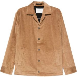 Paolo Pecora, Heren, Jassen, Bruin, Maat: M Corduroy,