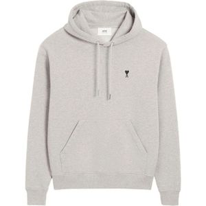 Ami Paris, Heren, Sweatshirts & Hoodies, Grijs, Maat: L