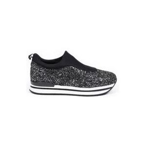 Hogan Comfortabele Glitter Sneakers , Black , Dames , Maat: 40 EU