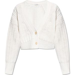 Max Mara, Dames, Truien, Wit, Maat: L Katoen,