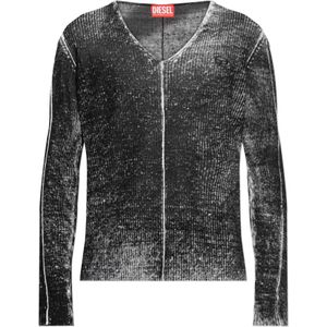 Diesel, Heren, Truien, Grijs, Maat: XL Linnen,