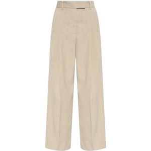 By Malene Birger, Dames, Broeken, Beige, Maat: S Viscose,