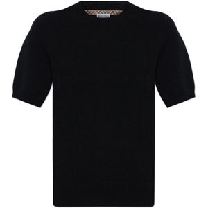 Burberry, Dames, Truien, Zwart, Maat: M Kasjmier,