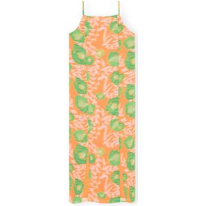 Ganni, Dames, Jurken, Oranje, Maat: L