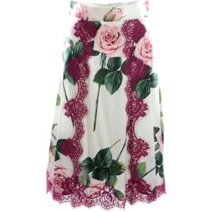 Dolce & Gabbana, Dames, Rokken, Roze, Maat: 3XS Katoen,