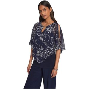 Joseph Ribkoff, Dames, Blouses & Shirts, Blauw, Maat: 6XL Poliester,