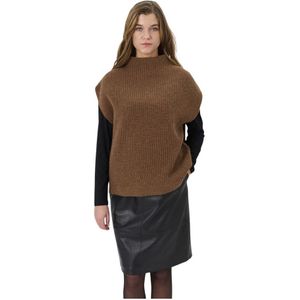 Gebreide Tanktop,Dames Mockneck Sweater Vest Vintage Kabel Gebreide Pullover Mouwloos Vest Onregelmatige Zoom Gebreide Jumper Gilets Casual Sweatshirts Elegante Knitwear Top Herfst,Zwart,Xs