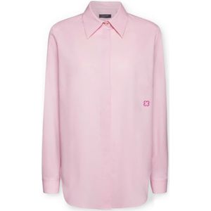 Elena Mirò, Dames, Blouses & Shirts, Roze, Maat: XL Katoen,
